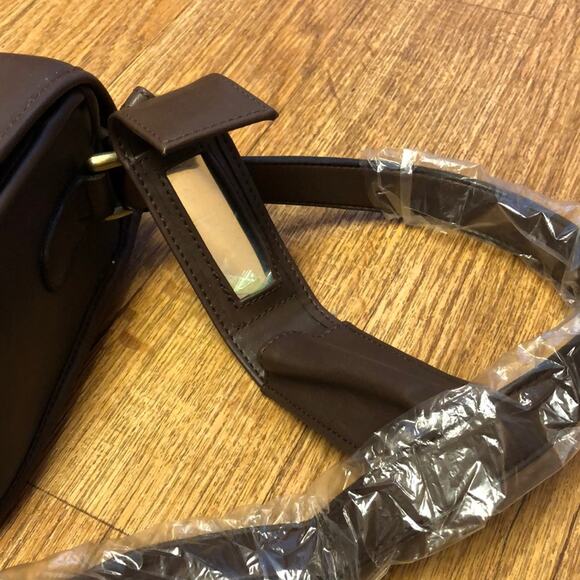 Large Dark Brown Crossbody Bag in Dark Brown Mocca Sense of Function by America - Picture 6 of 14